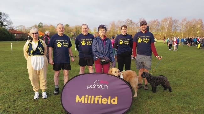 Millfield Parkrun Easingwold, raising money for the Guide Dog Association