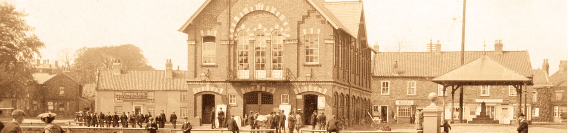 Pre world war 1 photo of Easingwold Town Hall home to G H Smith & Son printers and The Easingwold Advertiser & Weekly News
